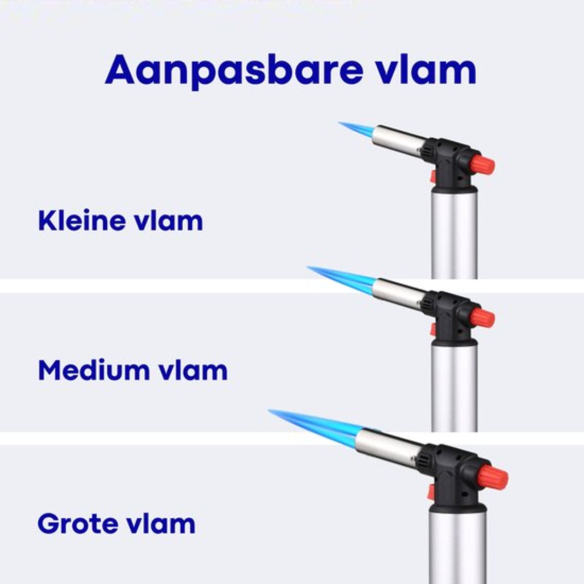 Malmoo Professionele Gasbrander - Creme Brulee Brander - Aansteker - Keukenbrander - Flambeerbrander - Butaan - Navulbaar - 14.2g