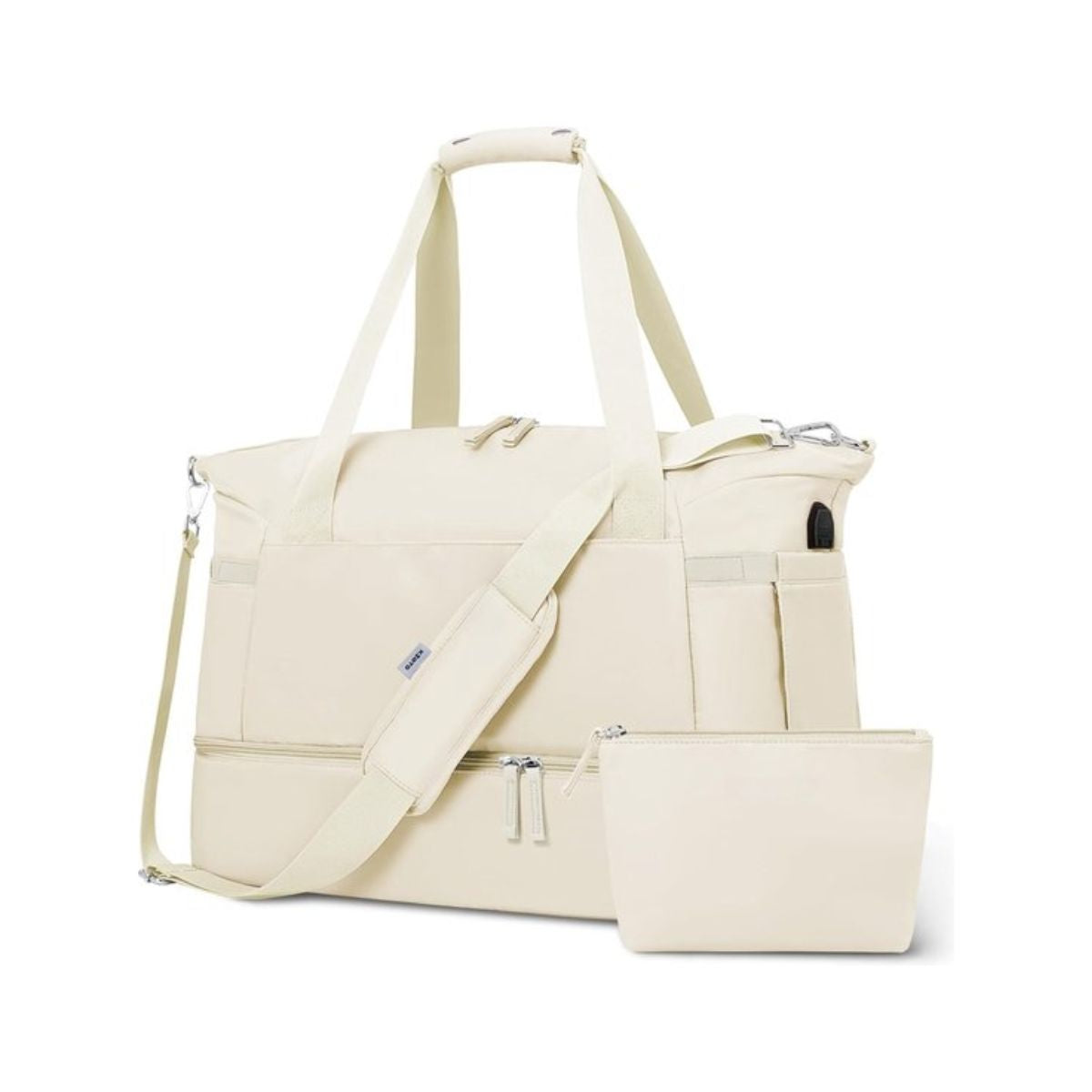 Kioto Reistas - Weekendtas Dames - 37L - Vliegtuig Handbagage - Duffel Bag - Travel Bag - Smart sleeve voor op Koffer - Waterafstotend - Weekendtassen & Reistassen - Beige