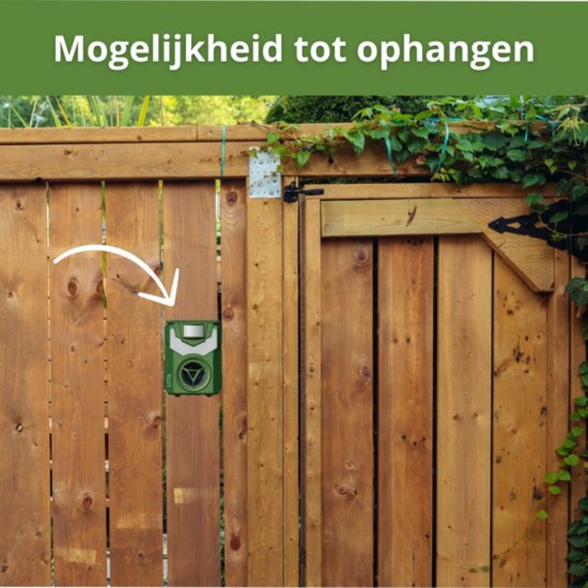Kattenverjager op Zonne-Energie - Dierenverjager - Marterverjager - Muizenverjager - 110 graden - Uniek Vlamlicht - Waterdicht - Weerbestendig - Groen