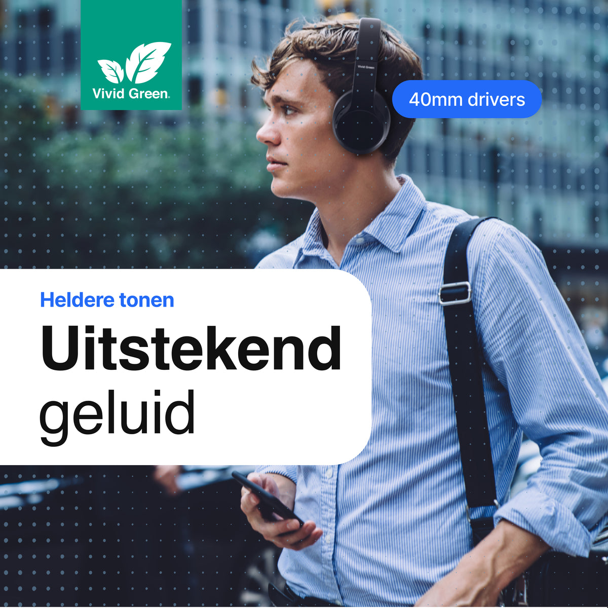 Bluetooth Koptelefoon - Noice Cancelling - Incl Opbergcase - Zwart