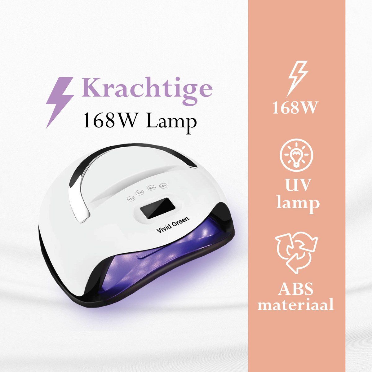 UV Nageldroger - Gellak Nagel Lamp - Led - 168W - Wit