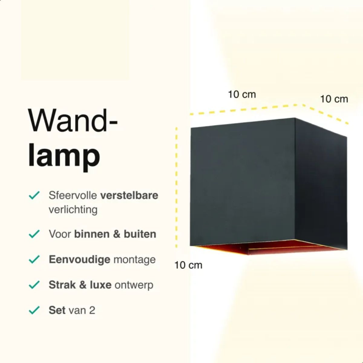Wandlamp - Industrieel - 2-Pack - Zwart