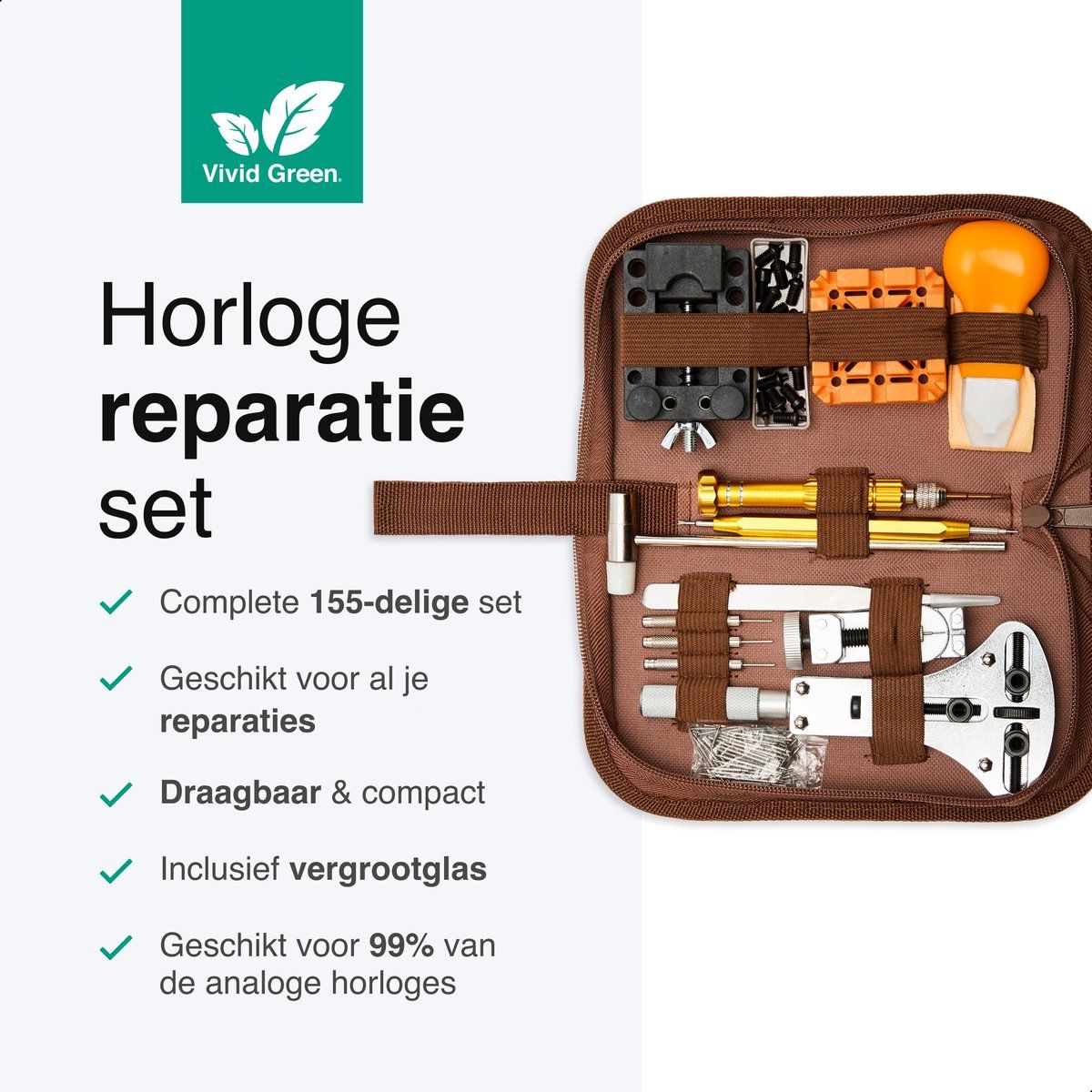 Horloge Reparatie Set - 155-Delig - Professioneel