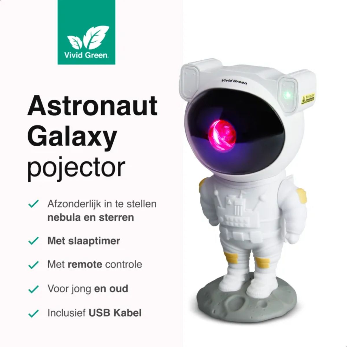 Sterren Projector - Astronaut - Sterrenhemel Projector - Wit