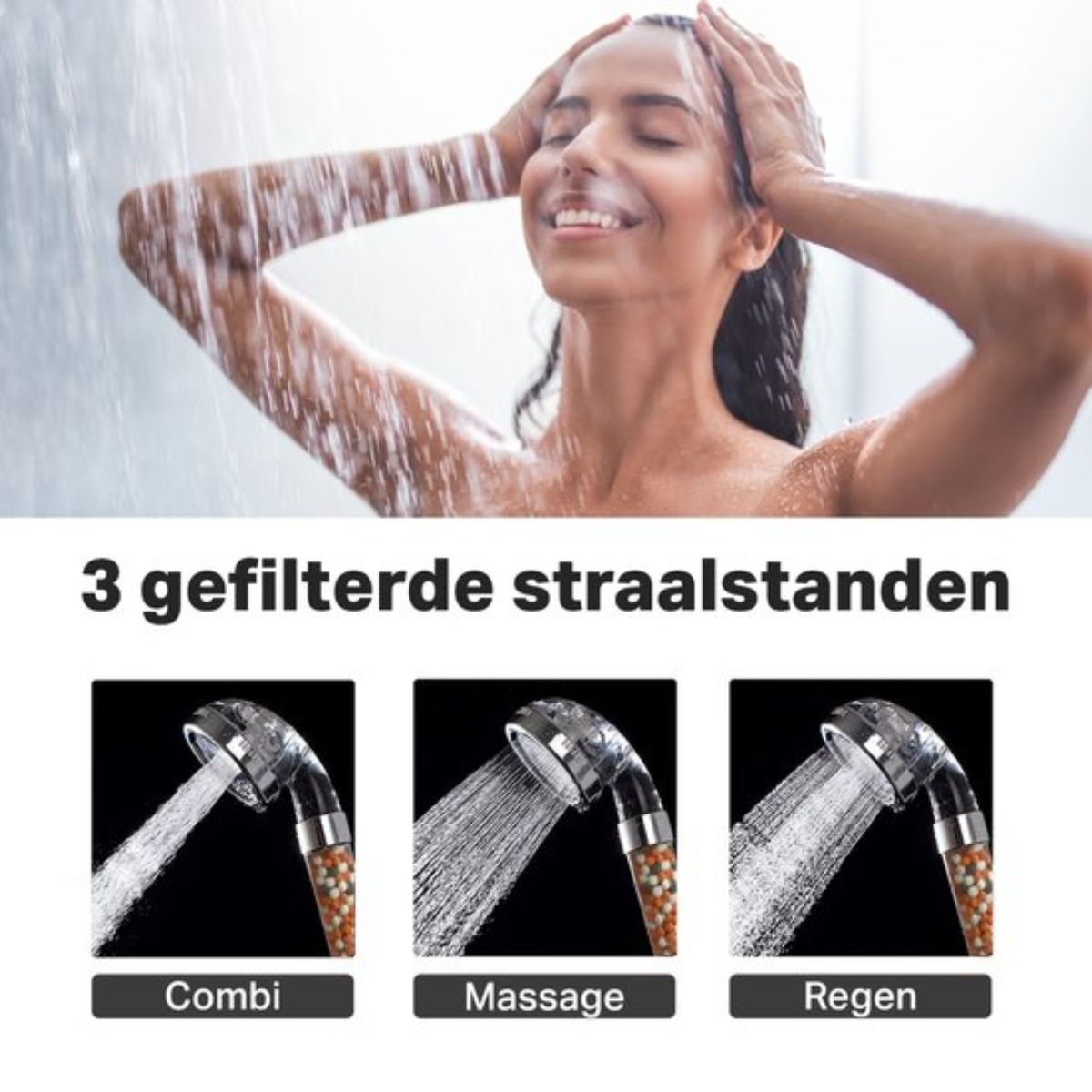 Douchekop – Waterbesparend – 3 Functies