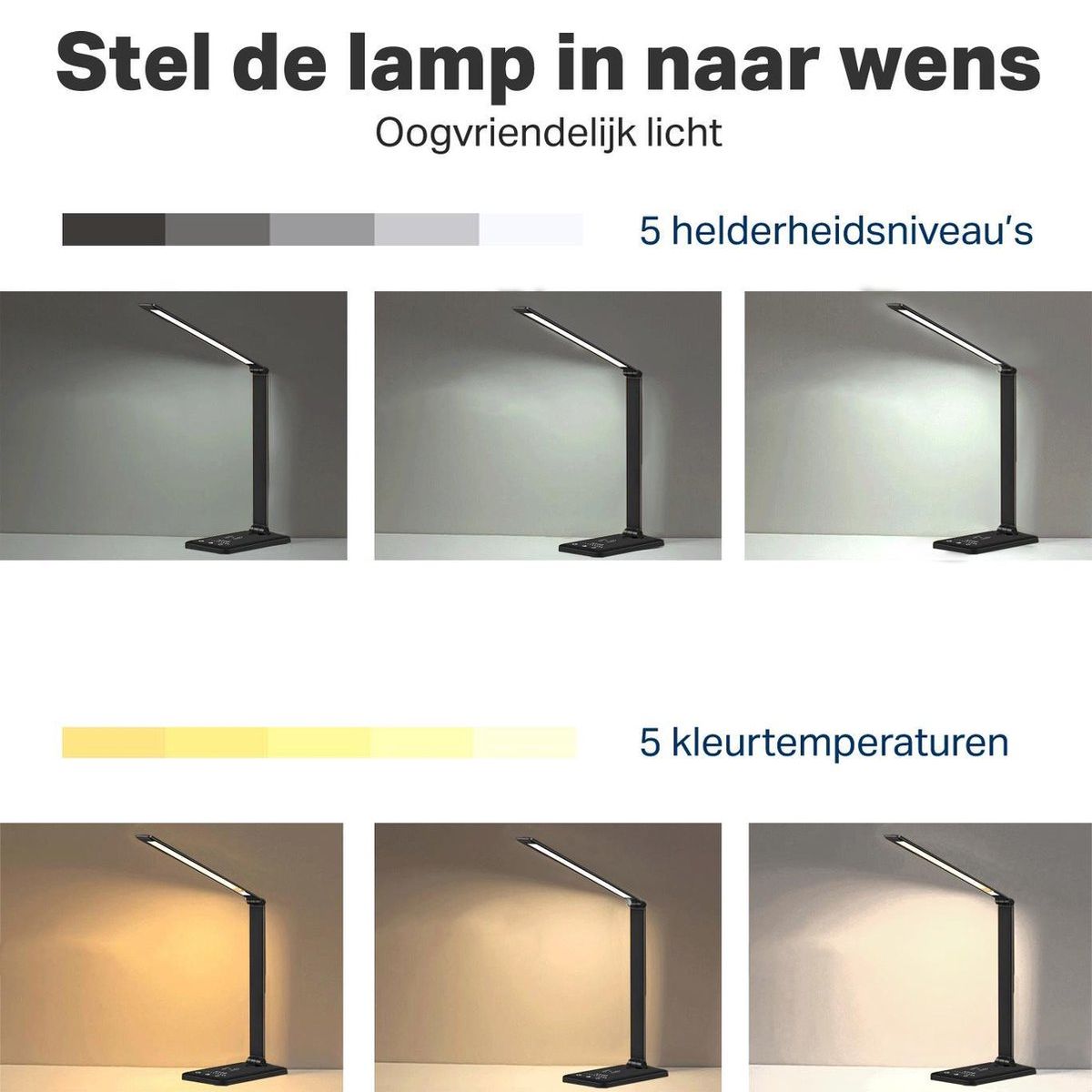 Bureaulamp – Led – Draadloze Oplader