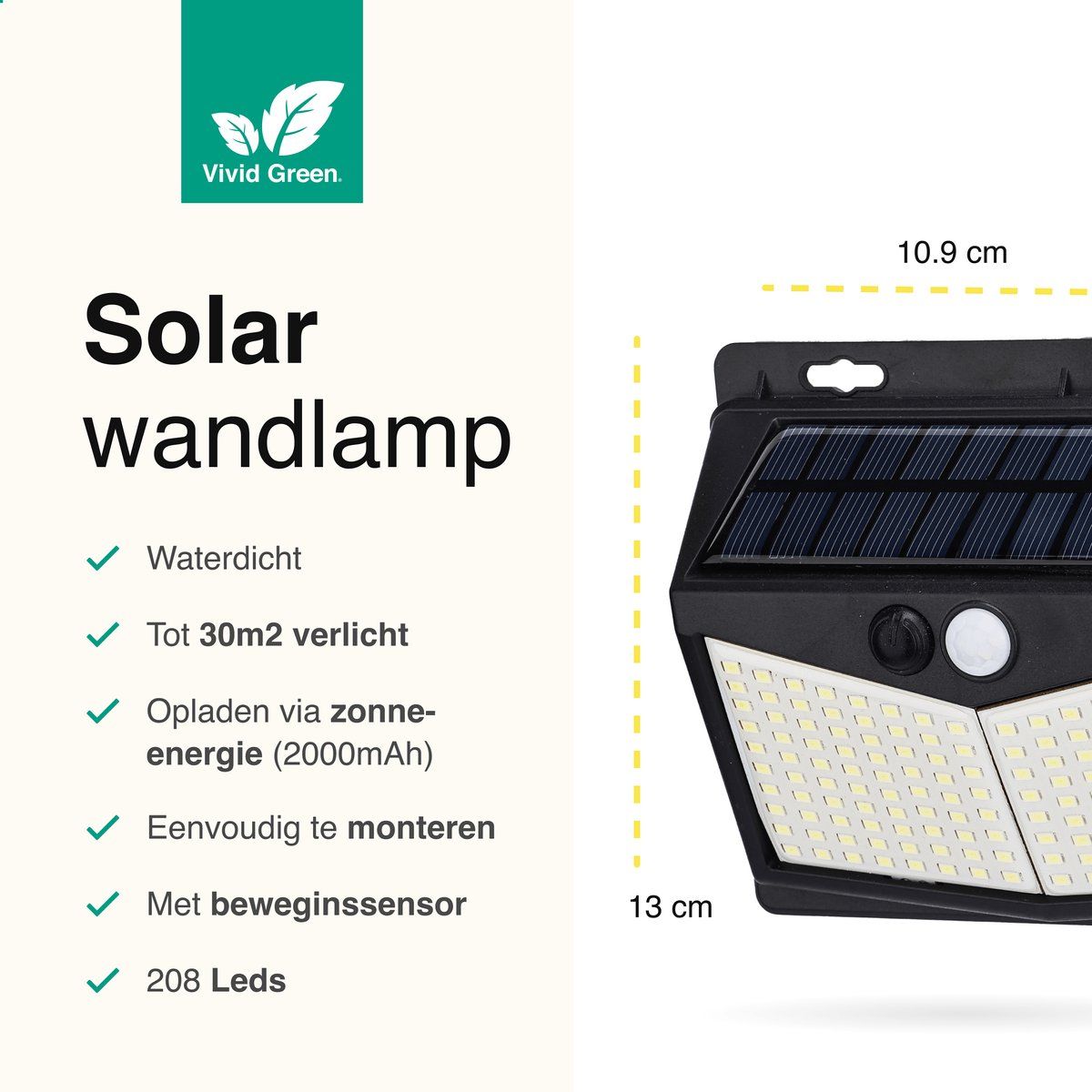 Solar Buitenlamp – Met Bewegingssensor – 2-Pack