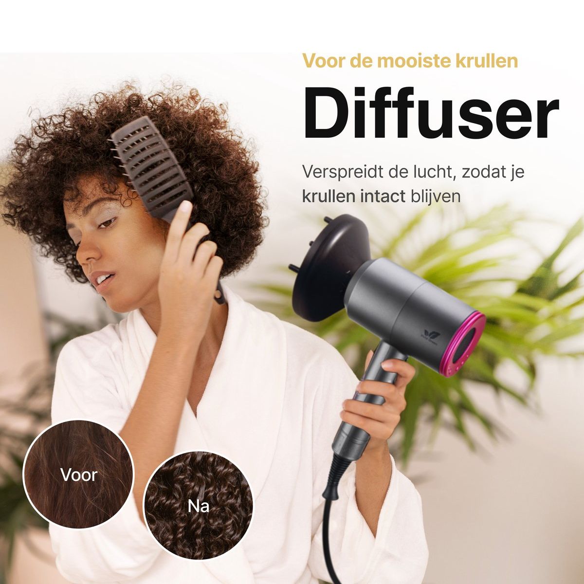 Ionische Fohn Met Diffuser - Donkergrijs