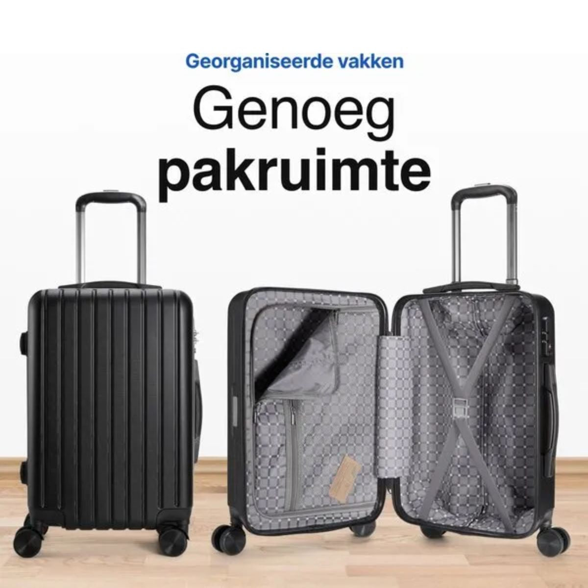 Reiskoffer - Bagage Koffer - 40L - Zwart