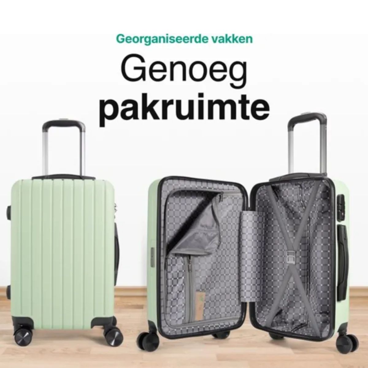 Reiskoffer - Bagage Koffer - 40L - Groen