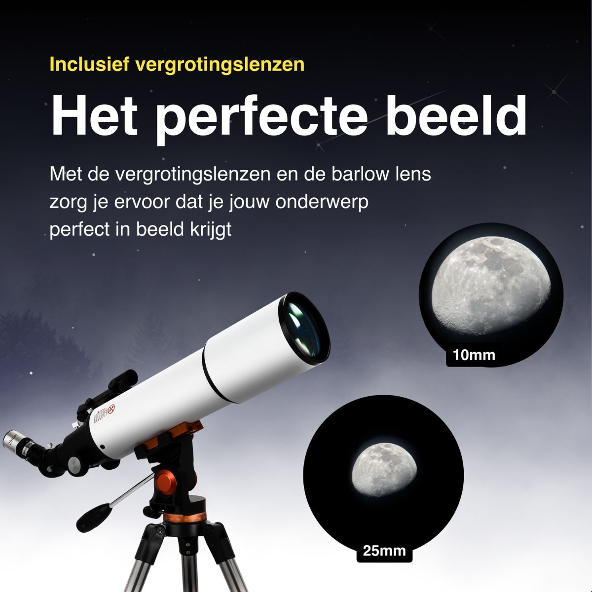 Telescoop - Complete Set - 375x zoom - Sterrenkijker - Wit