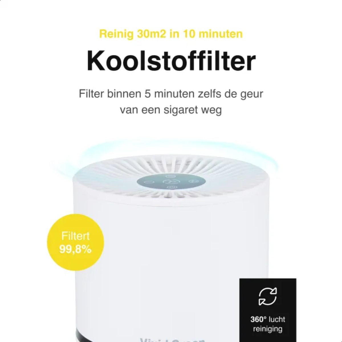 Luchtreiniger - Air Purifier - Incl. HEPA Filter - Wit