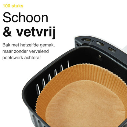 Airfryer Bakpapier - 100 Stuks - 22 CM