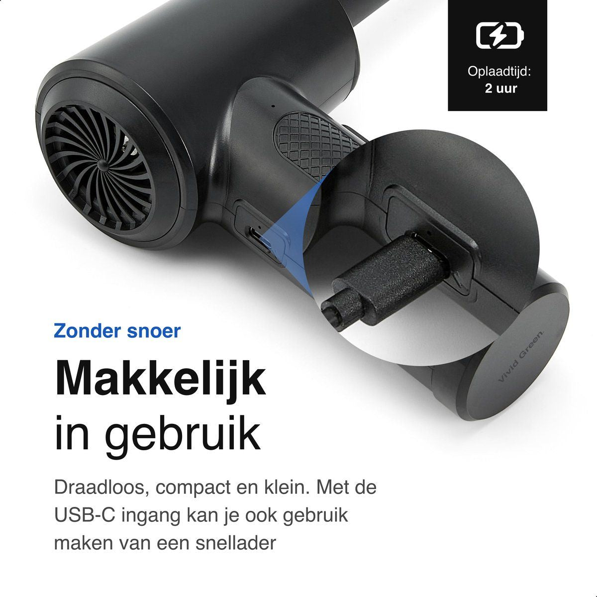 Air Duster – Compressor – Draadloos – Zwart