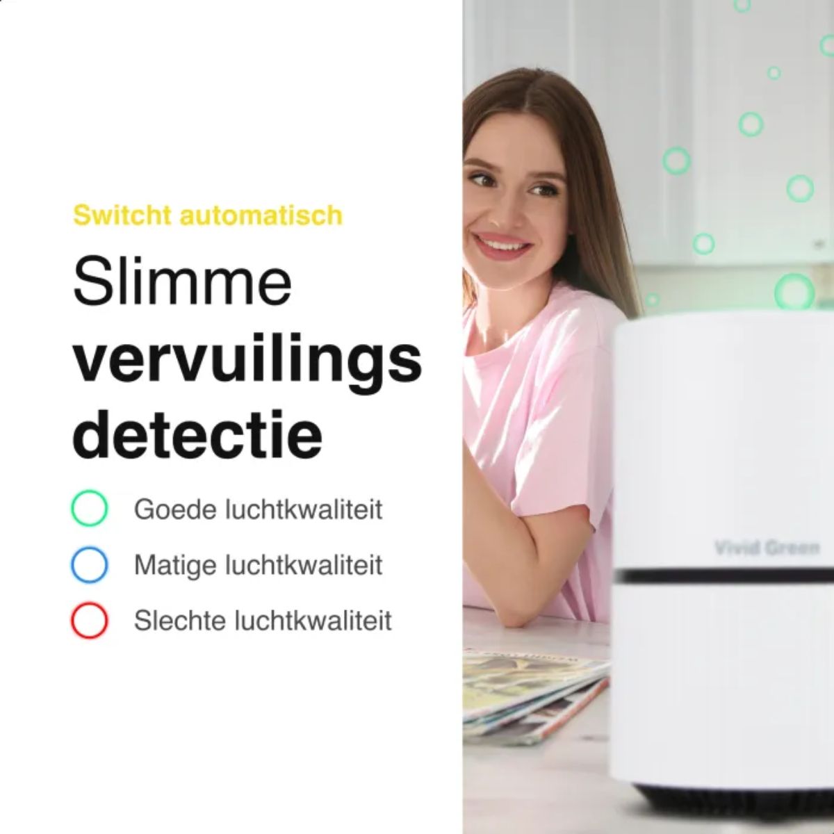 Luchtreiniger - Air Purifier - Incl. HEPA Filter - Wit