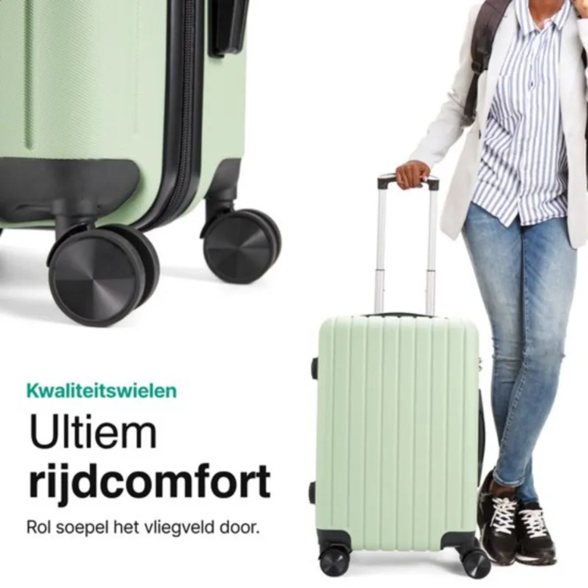 Reiskoffer - Bagage Koffer - 40L - Groen