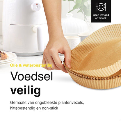Airfryer Bakpapier - 100 Stuks - 22 CM