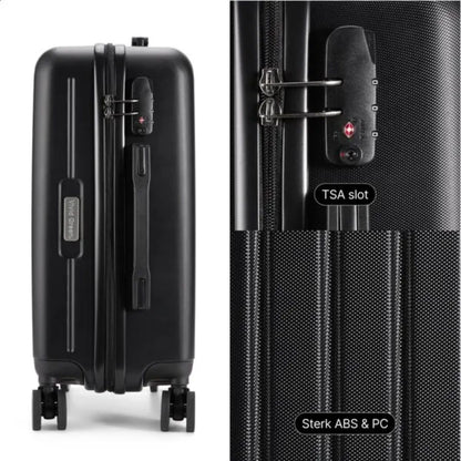 Handbagage Koffer 35L - Reiskoffer - TSA Slot - Reiskoffers - 54*32*21 CM - Zwart