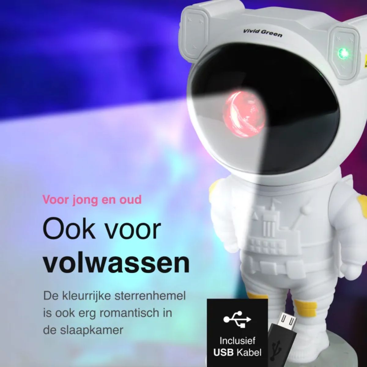 Sterren Projector - Astronaut - Sterrenhemel Projector - Wit