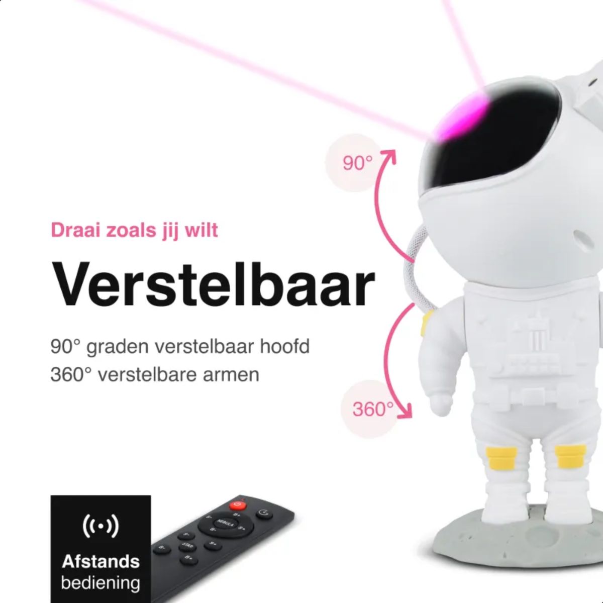 Sterren Projector - Astronaut - Sterrenhemel Projector - Wit