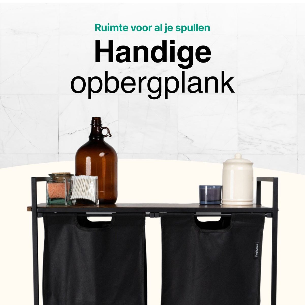 Wasmand Met Plank - 2 Vakken