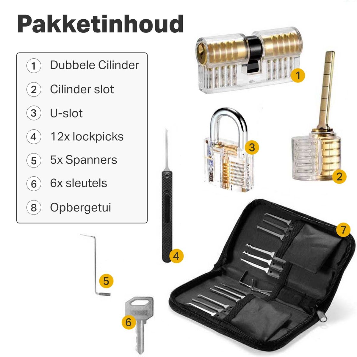 Lockpick Set - 27-Delig - Met Opbergetui