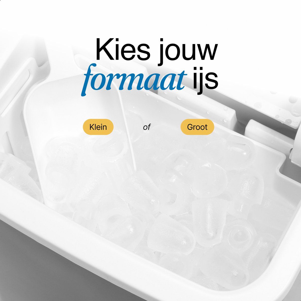 IJsblokjesmachine – 1.8L – Incl. IJsschep – Zwart