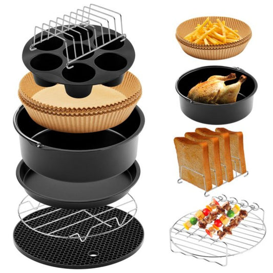 Airfryer Accesoires Set - 8 Delige Set - 20cm - Geschikt voor Airfryer XL en XXL