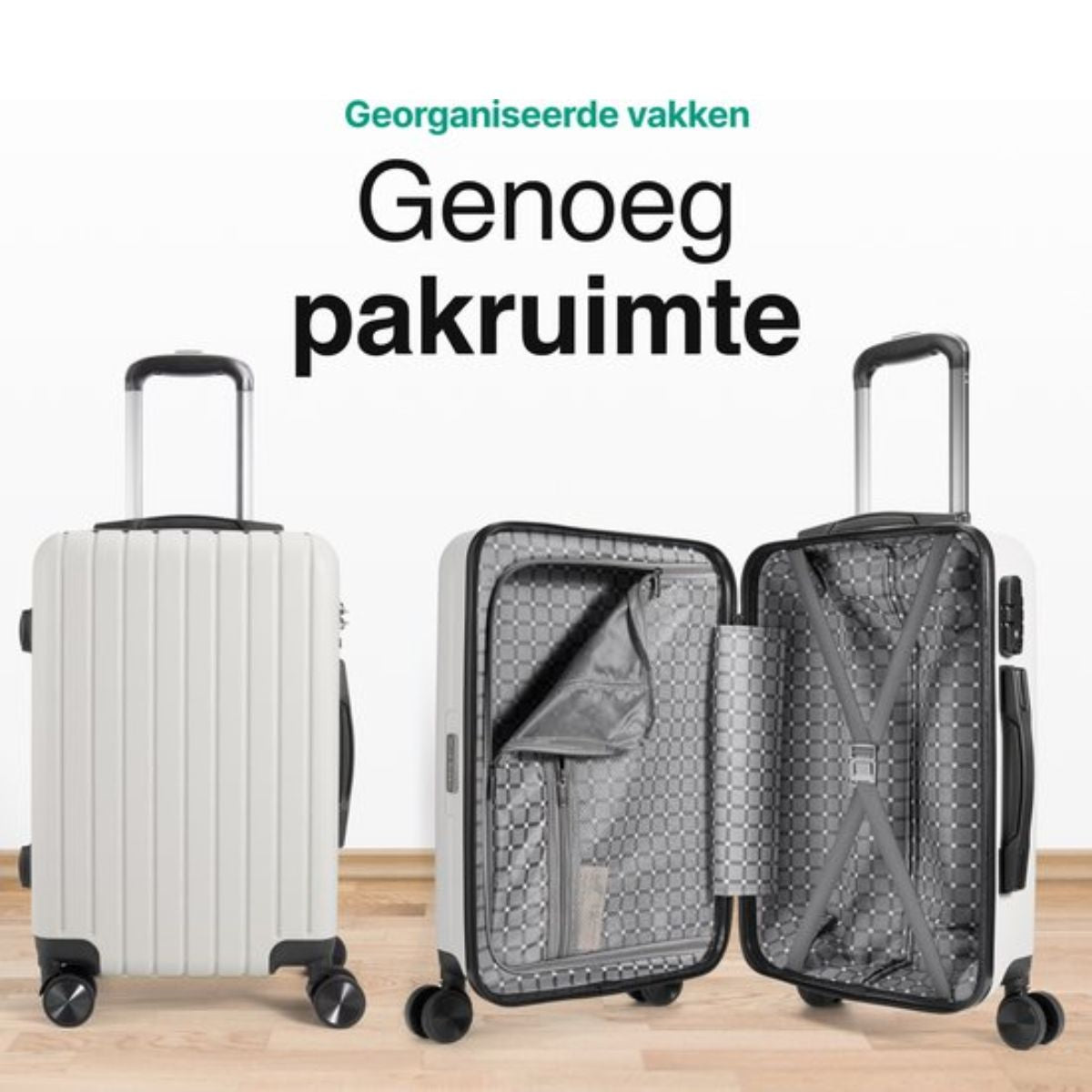 Reiskoffer - Bagage Koffer - 40L - Stone White/Beige