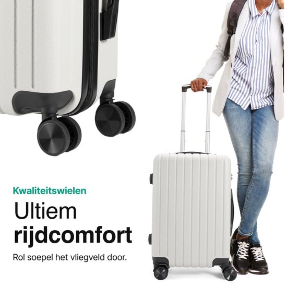 Reiskoffer - Bagage Koffer - 40L - Stone White/Beige