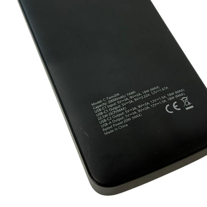 Powerbank 20.000mAh - 22,5W Snellader voor 3 apparaten tegelijk opladen