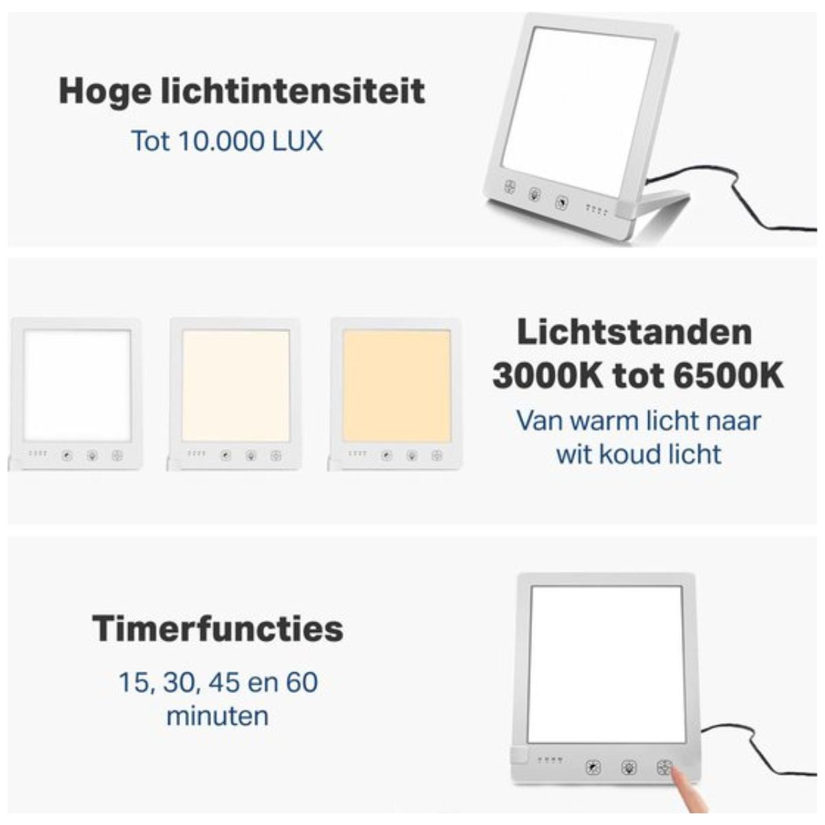 Daglichtlamp – 10.000 LUX - Wit