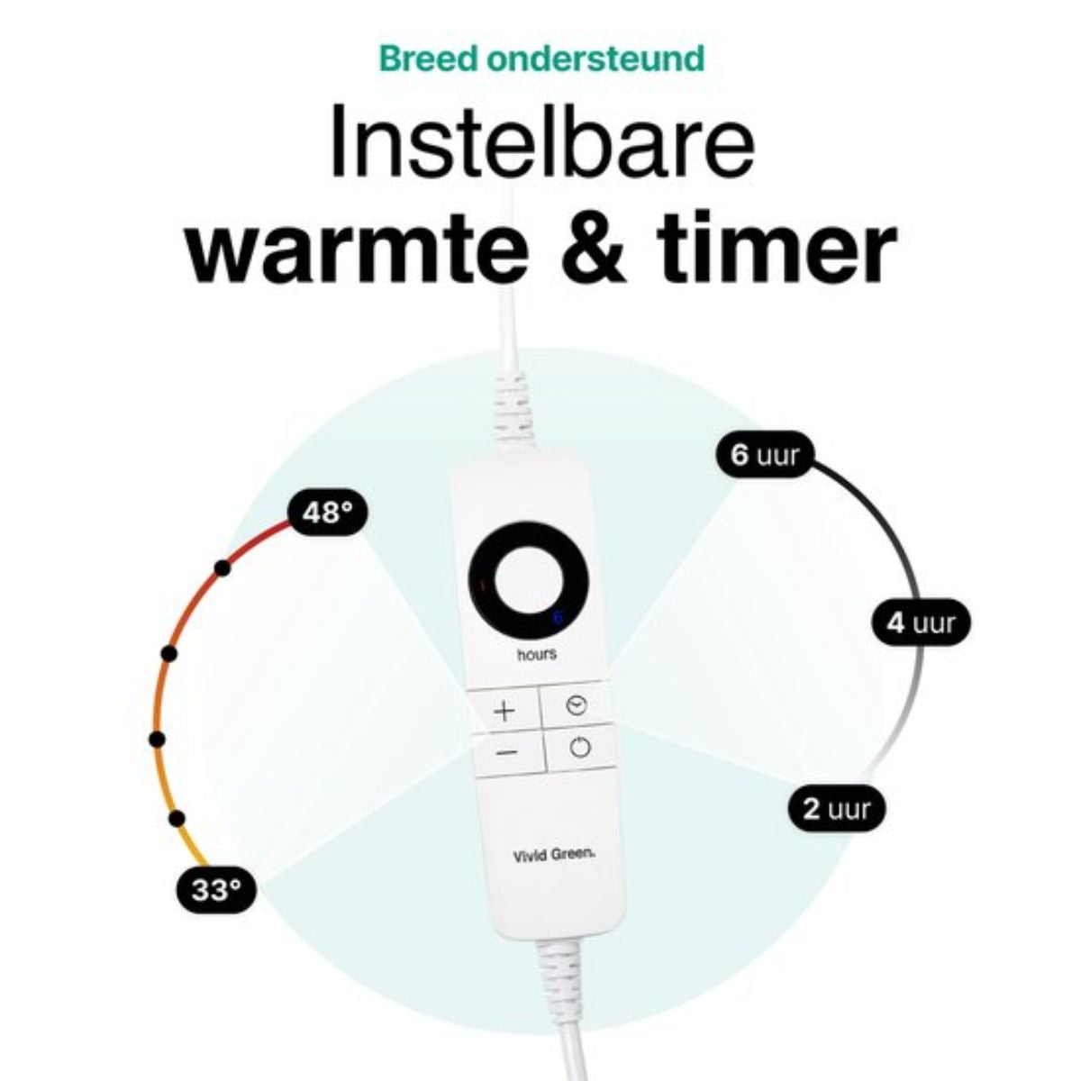 Elektrische Onderdeken 150x80cm - 1 Persoons - 6 standen - Warmte deken - Onderdeken - Wit