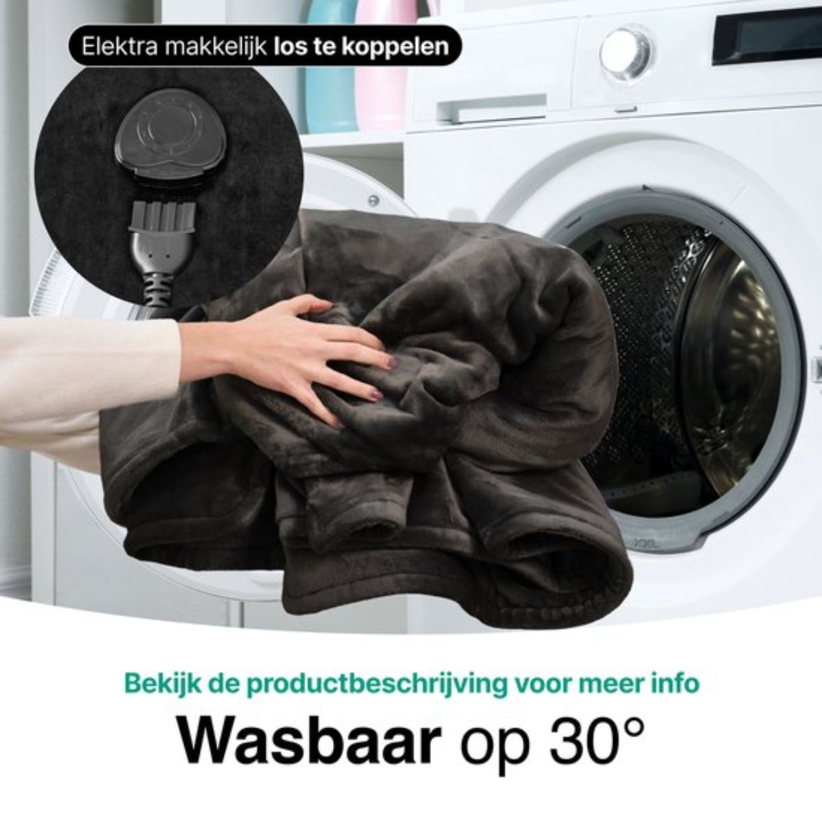 Elektrische Warmtedeken - Bovendeken 1 persoons - Fleece Deken - Knuffeldeken - 180X130cm - 9 standen - Zwart