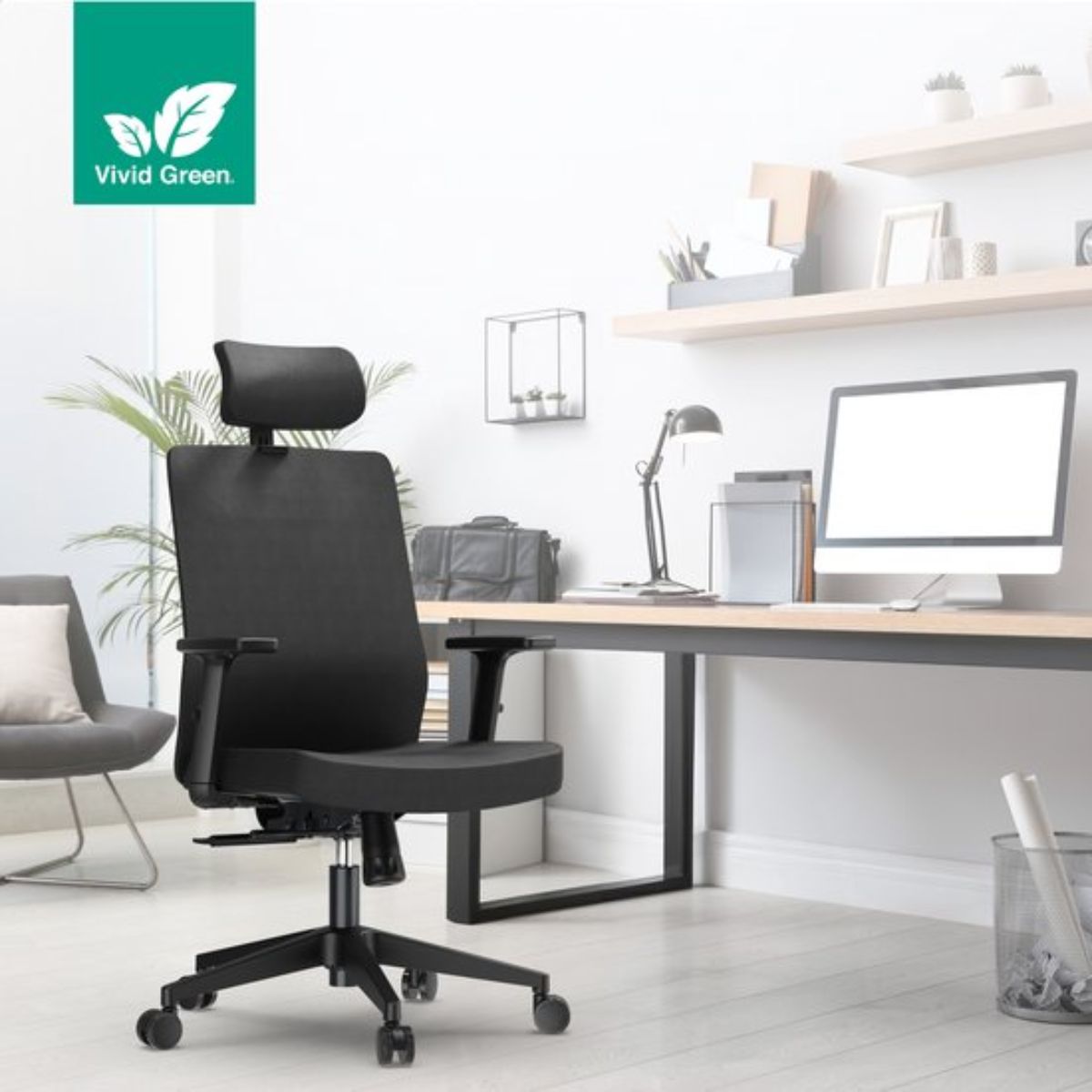 Ergonomische Bureaustoel - Bureaustoel voor Volwassenen - Office Chair - Gamingstoel - Hoofdsteun - Zwart