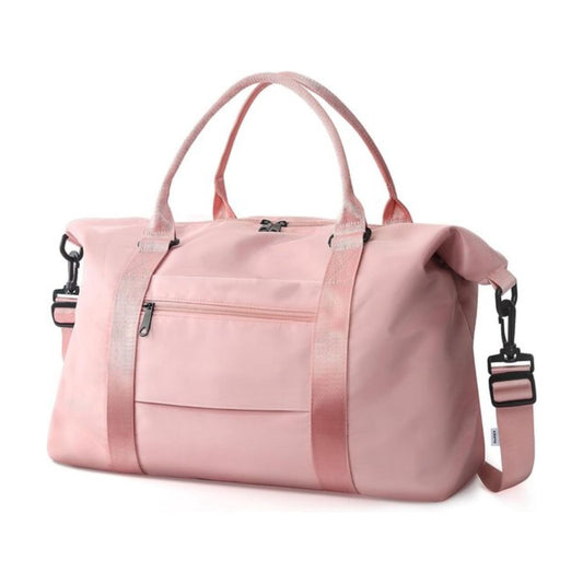 Kioto Reistas - Weekendtas Dames - 37L - Vliegtuig Handbagage - Duffel Bag - Travel Bag - Smart sleeve voor op Koffer - Waterafstotend - Weekendtassen & Reistassen - Roze