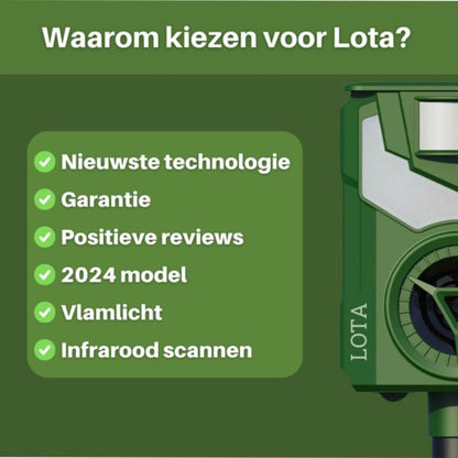 Kattenverjager op Zonne-Energie - Dierenverjager - Marterverjager - Muizenverjager - 110 graden - Uniek Vlamlicht - Waterdicht - Weerbestendig - Groen