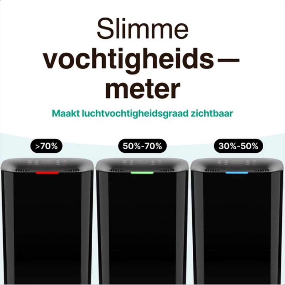 Luchtontvochtiger en Luchtreiniger - 20L- HEPA filter - 320W - Zwart