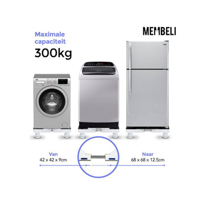 Membeli Wasmachine Verhoger - Wasmachine Opbouwmeubel - Sokkel - Ombouw - Universele Verhoging - Anti-Vibratie - 300kg