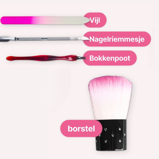 Nagelverzorging accessoires set - 4-delig