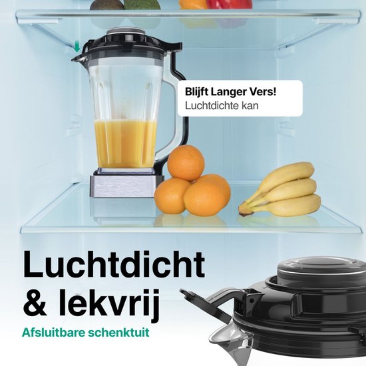 Power Blender 1800W - 2L - 8 Snelheden - IJscrusher - Smoothie Maker