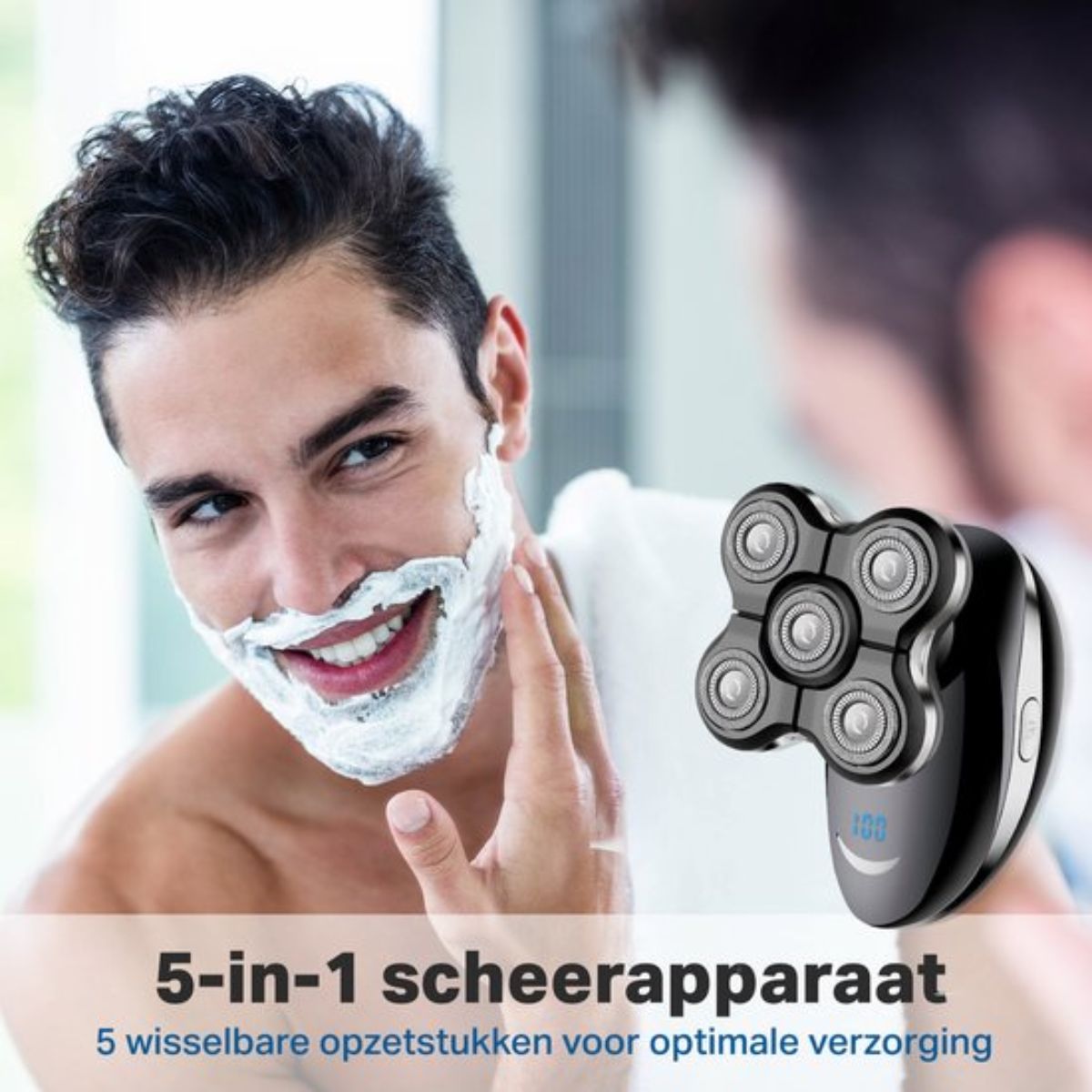 Scheerapparaat – 5-In-1 – Draadloos – Incl. 5 Opzetstukken