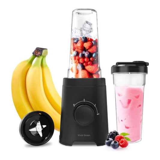 Smoothie Blender to go met 2x Beker 600ML – Maker - Zwart