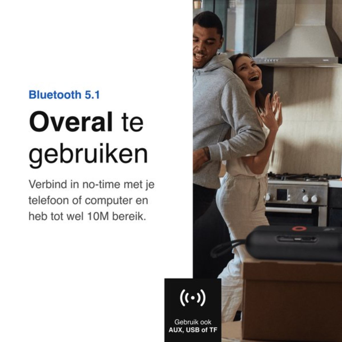 Bluetooth Speaker Met Radio – Draadloos – Zwart