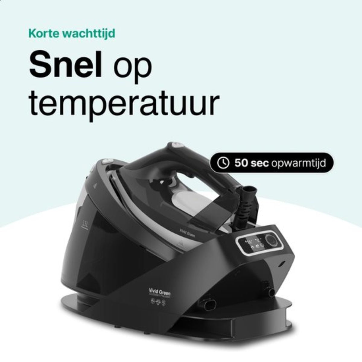 Stoomstrijkijzer met Stoomgenerator - 3000W - Zwart