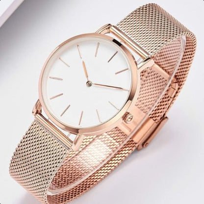 Tyme Ibiza Dames Horloge - 36mm Wit/Rosékleurig - Horloges voor Vrouwen & Meisjes - Polshorloge - Uurwerk - Moederdag Cadeautje - met Cadeauverpakking