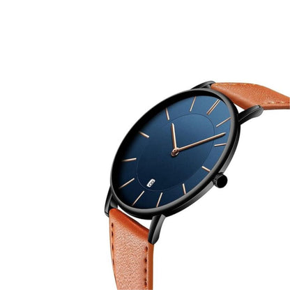 Tyme Oslo Heren Horloge - 39.5mm - Blauw Bruin - Horloges voor Mannen - met Cadeauverpakking