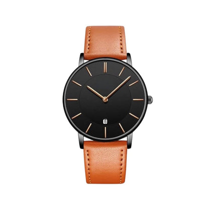 Tyme Oslo Heren Horloge - 39.5mm - Zwart/Bruin - Horloges voor Mannen - met Cadeauverpakking