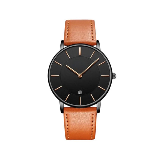 Tyme Oslo Heren Horloge - 39.5mm - Zwart/Bruin - Horloges voor Mannen - met Cadeauverpakking