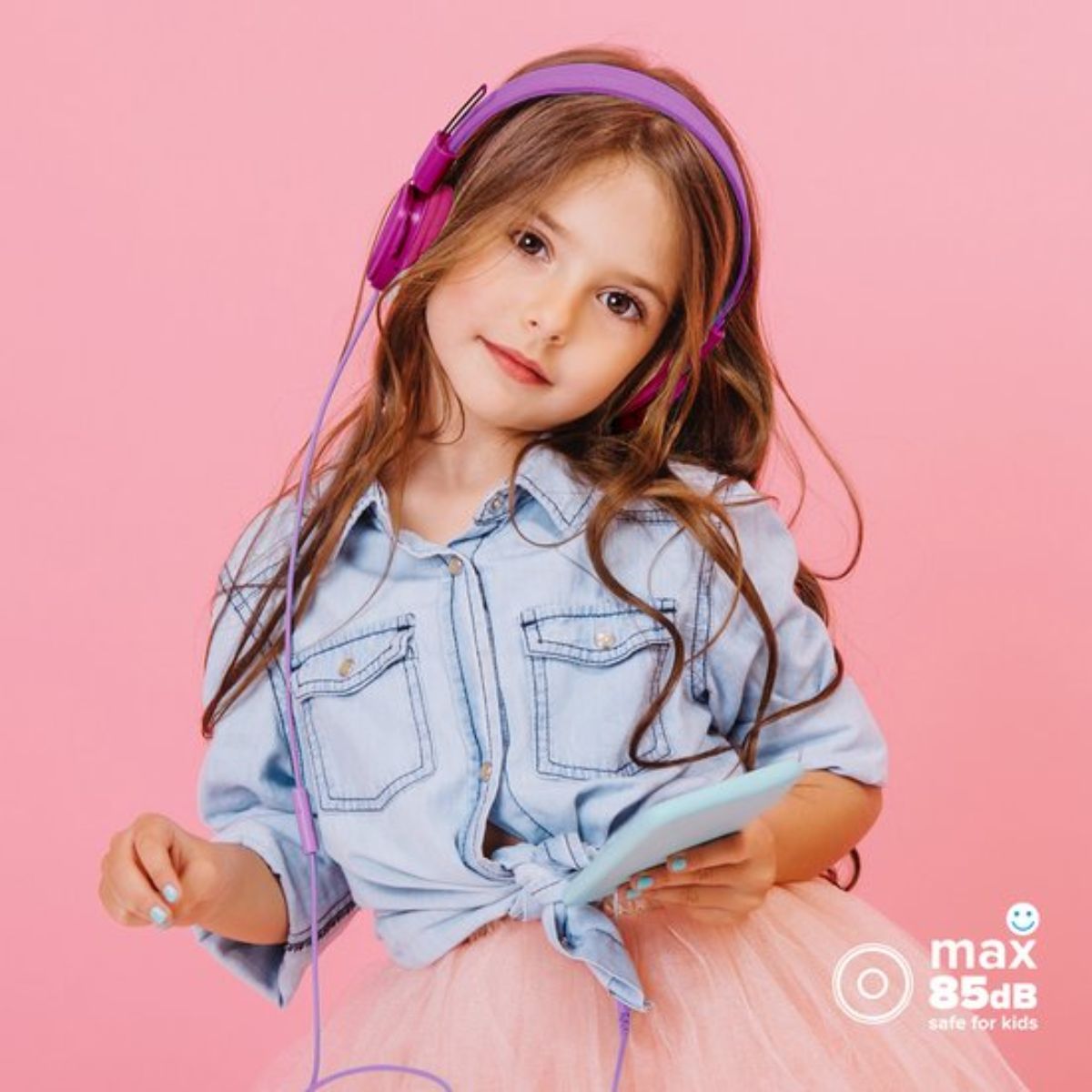 Koptelefoon Kinderen - Kids Headphones - Kind - Met Draad - Koptelefoons- Headphone - 85 dB Limiet - Roze/Paars